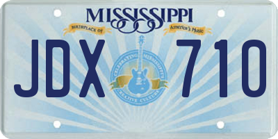 MS license plate JDX710