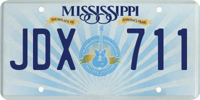 MS license plate JDX711
