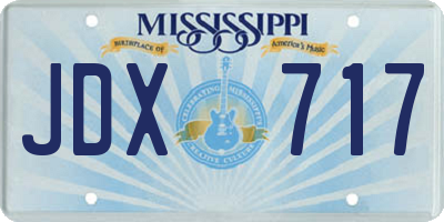 MS license plate JDX717