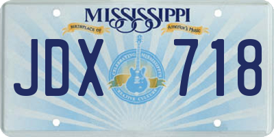 MS license plate JDX718