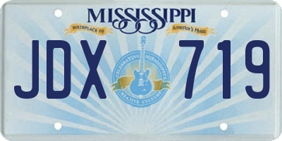MS license plate JDX719