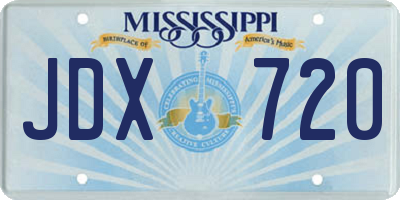 MS license plate JDX720