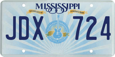 MS license plate JDX724