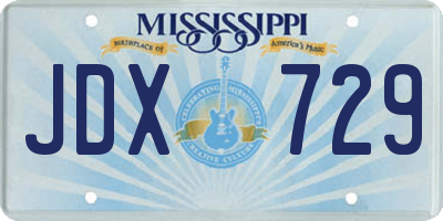 MS license plate JDX729