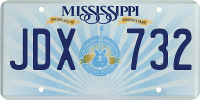 MS license plate JDX732