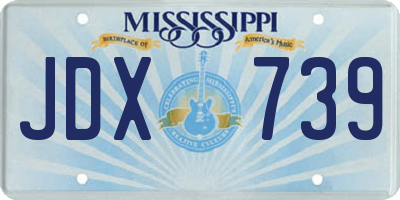 MS license plate JDX739