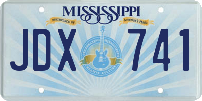 MS license plate JDX741
