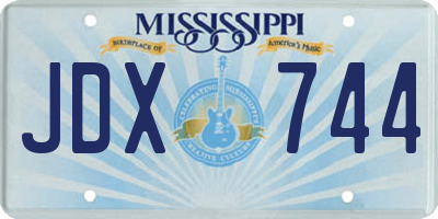 MS license plate JDX744