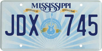 MS license plate JDX745