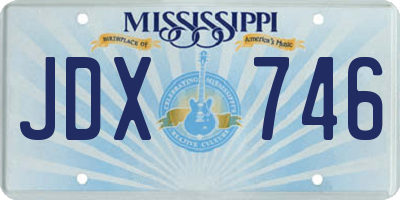 MS license plate JDX746