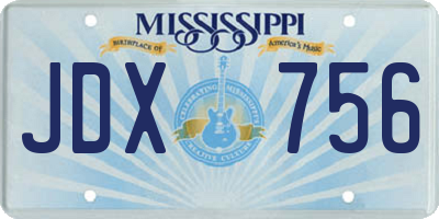 MS license plate JDX756