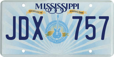 MS license plate JDX757