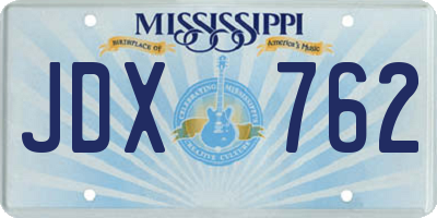 MS license plate JDX762