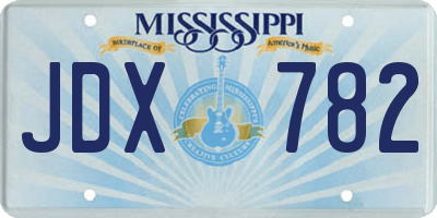 MS license plate JDX782
