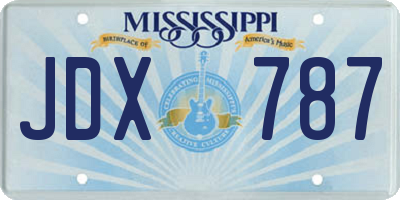MS license plate JDX787