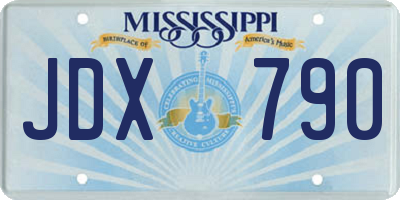 MS license plate JDX790
