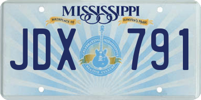 MS license plate JDX791