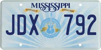 MS license plate JDX792