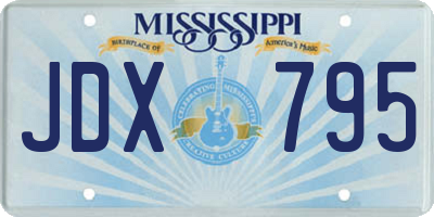MS license plate JDX795
