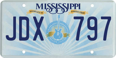 MS license plate JDX797