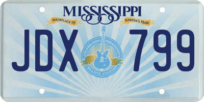 MS license plate JDX799