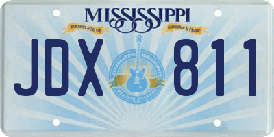 MS license plate JDX811