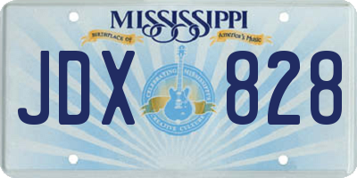 MS license plate JDX828