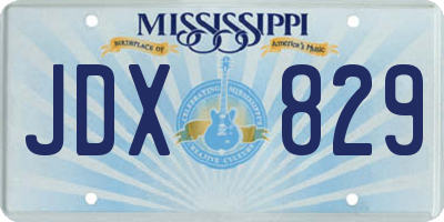 MS license plate JDX829