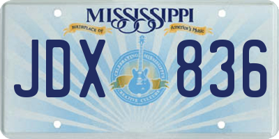 MS license plate JDX836