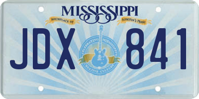 MS license plate JDX841