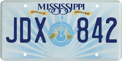 MS license plate JDX842