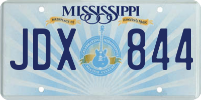 MS license plate JDX844