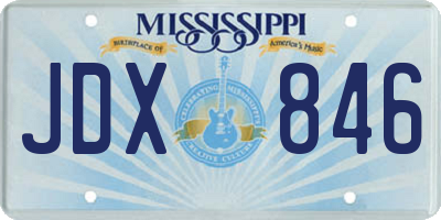 MS license plate JDX846