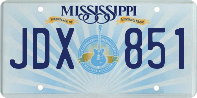 MS license plate JDX851