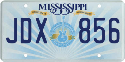 MS license plate JDX856
