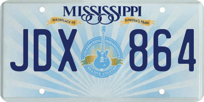 MS license plate JDX864