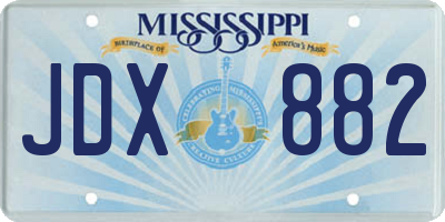 MS license plate JDX882