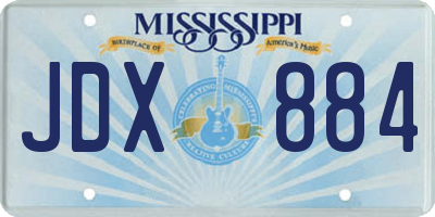 MS license plate JDX884