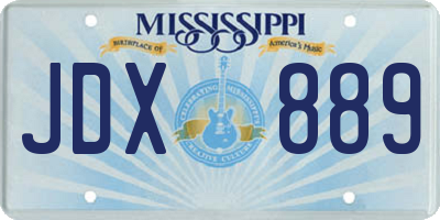 MS license plate JDX889