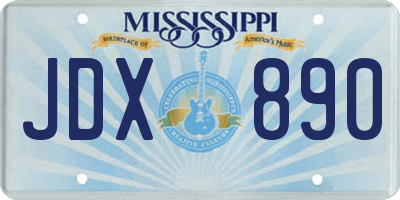 MS license plate JDX890