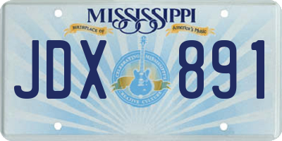 MS license plate JDX891