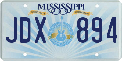 MS license plate JDX894