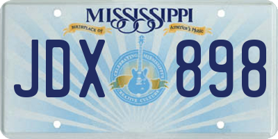 MS license plate JDX898