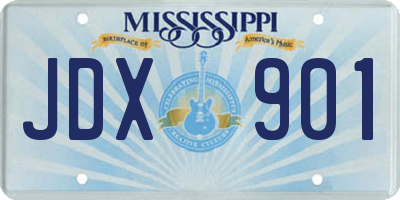 MS license plate JDX901