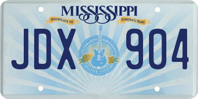 MS license plate JDX904