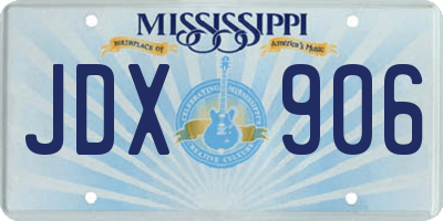 MS license plate JDX906