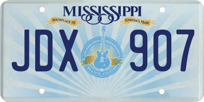 MS license plate JDX907