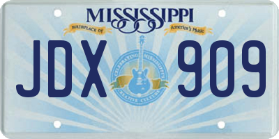 MS license plate JDX909