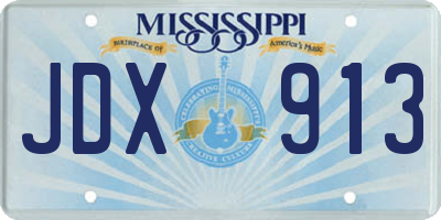 MS license plate JDX913