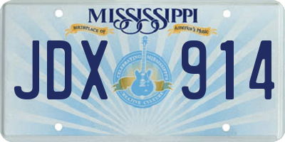 MS license plate JDX914